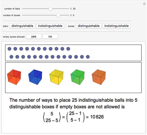 distribution balls into boxes java|Distributing all balls without repetition .